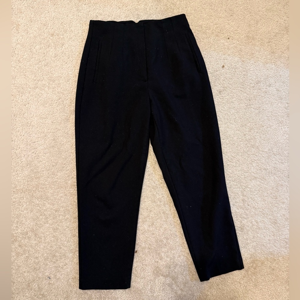 Zara Black High-Waist Trousers